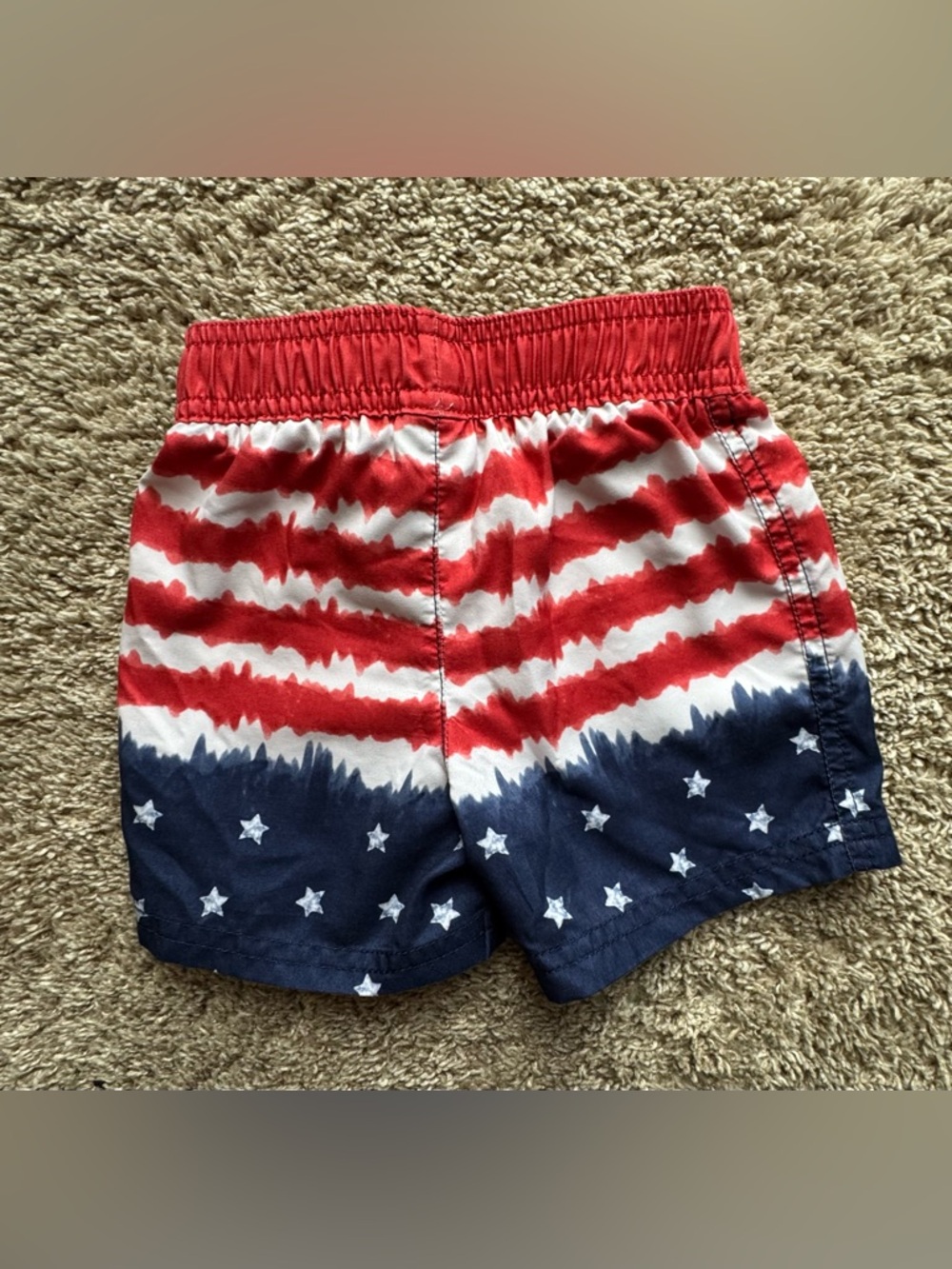 12M Baby Swim Set Rash Guard + Flag Trunks Patriotic - Picture 6 of 7
